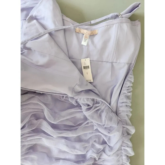 NWT Anthropologie Hutch Ruched Tulle Bow Mini Dress Size 6 Lavender #MC403 - Picture 7 of 11